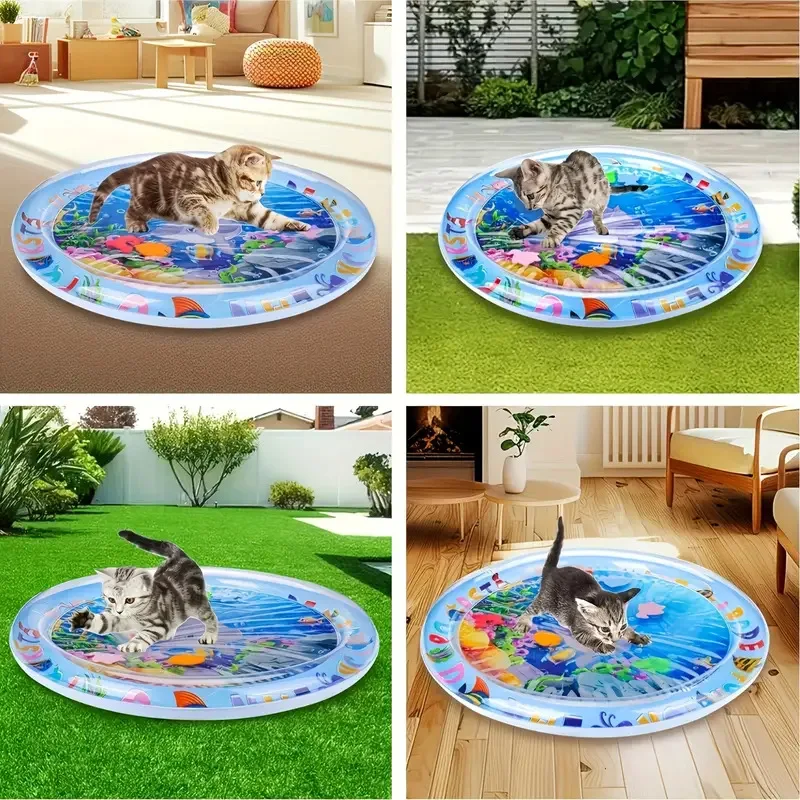 Tapete Aquático para Gatos com Peixes Flutuantes para Estimular a Caça - Imagem 6