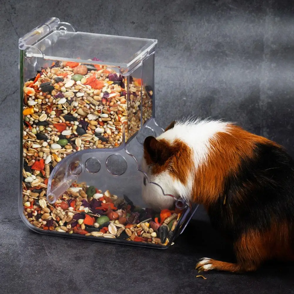 Comedouro para Hamster e Roedores Plástico Transparente com Gancho - Imagem 3
