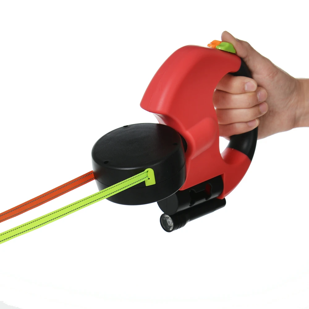 Trela Retrátil Dupla para Cães Pequenos com Lanterna LED - Image 2