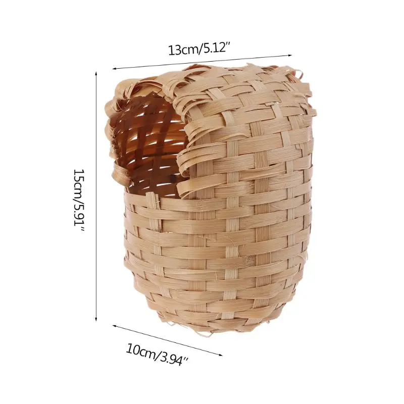 Ninho de Bambu para Pássaros com Gancho de Fixação na Gaiola - Imagem 6
