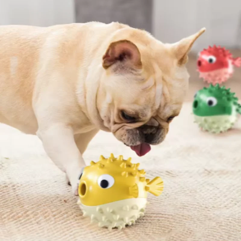 Brinquedo para Cães Peixe Saltitante com Som e Resistente a Mordidas - Imagem 2