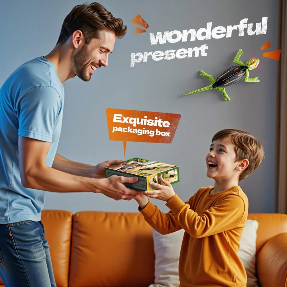Brinquedo Robô Gecko para Crianças Recarregável com Controle Remoto - Imagem 2