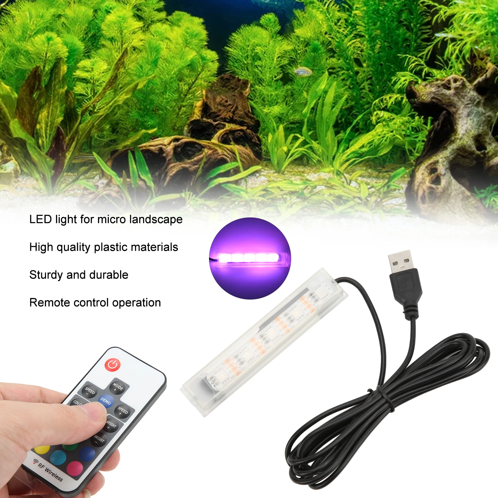 lâmpada led para aquário usb