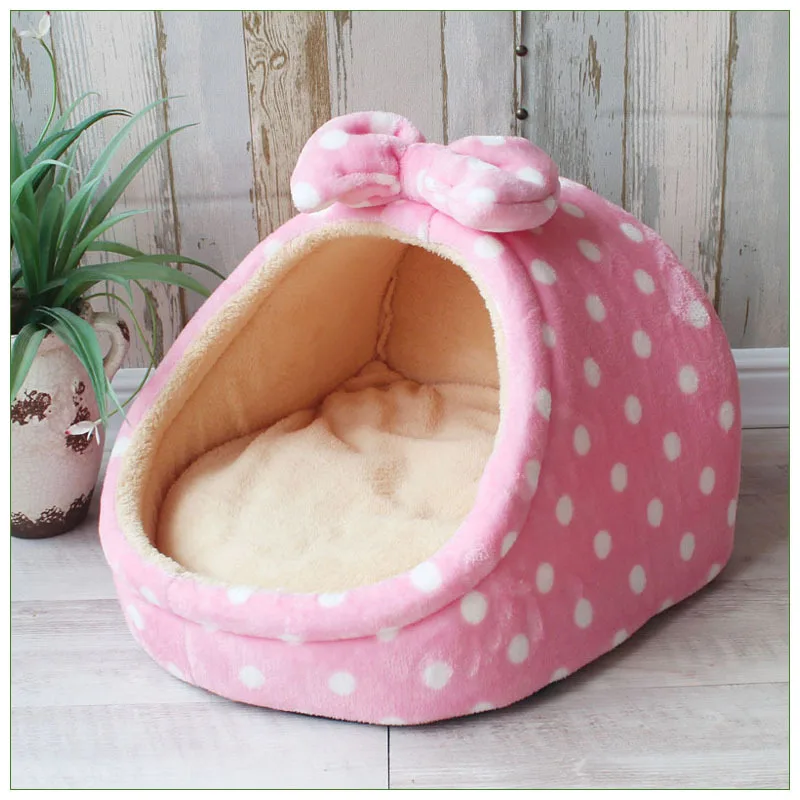 Cama Toca para Cães e Gatos de Pelúcia com Almofada Removível - Image 3