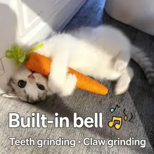 brinquedo cenoura para gatos com som