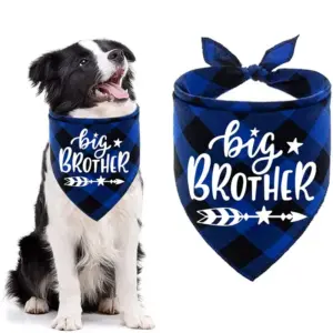bandana xadrez para cães lavável