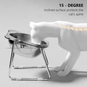 tigela elevada aço inox para gatos