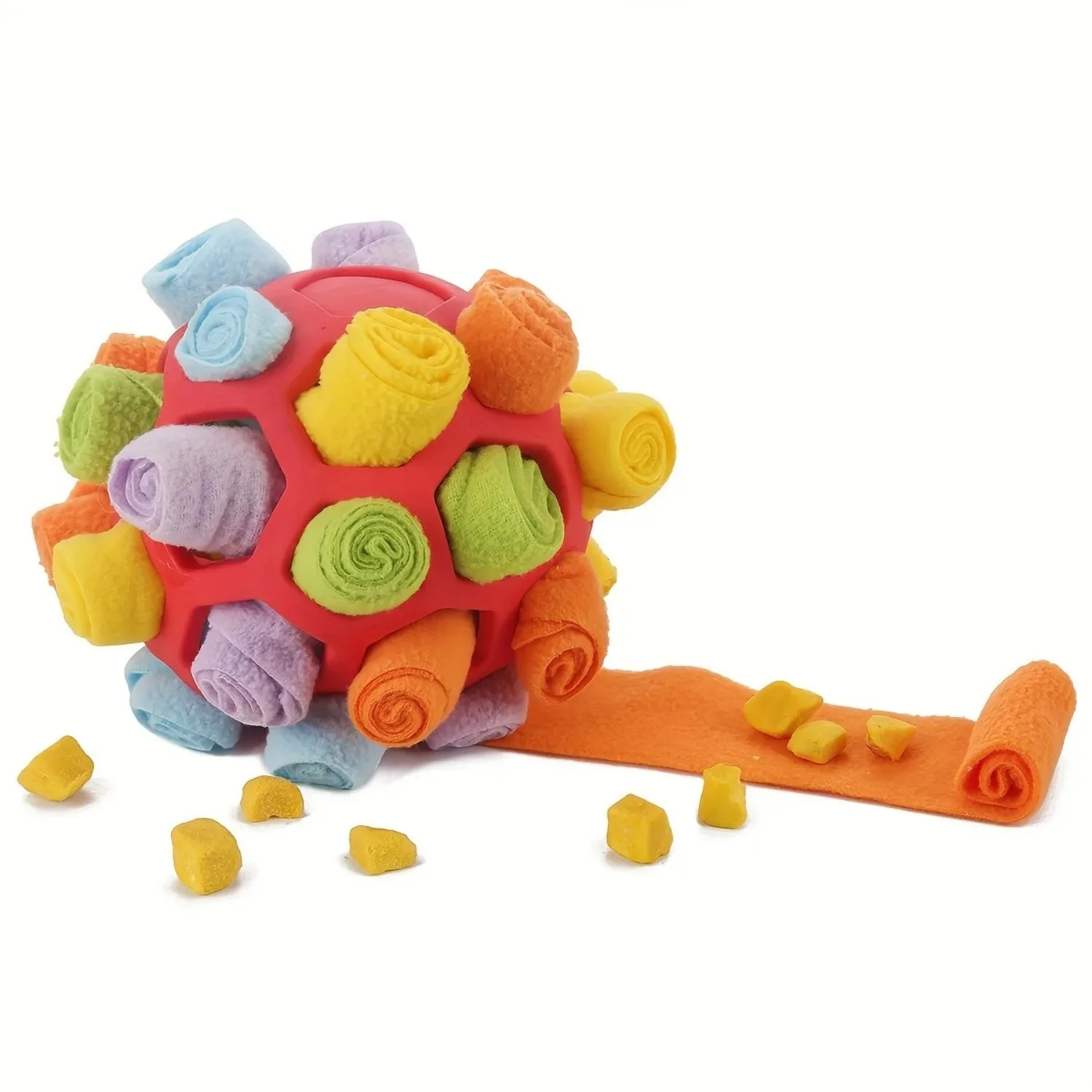 Bola Interativa para Cães Esconde Petiscos Brinquedo Quebra-Cabeça - Imagem 2
