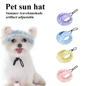 boné de verão para cães e gatos ajustável