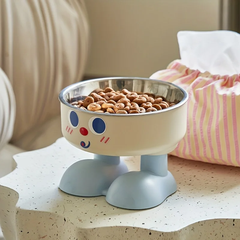 Tigela Elevada Inox para Gatos e Cães Pequenos Antiderrapante - Imagem 3