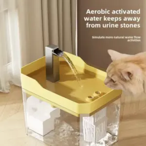 fonte de água para gatos usb transparente