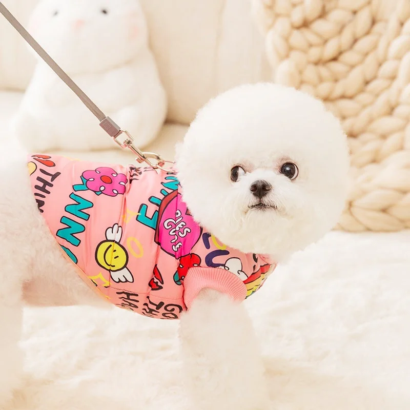 Jaqueta para Cães e Gatos Estampada com Fivela para Guia - Imagem 3