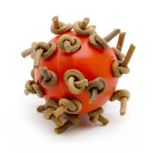 brinquedo de mastigar para pássaros com nós