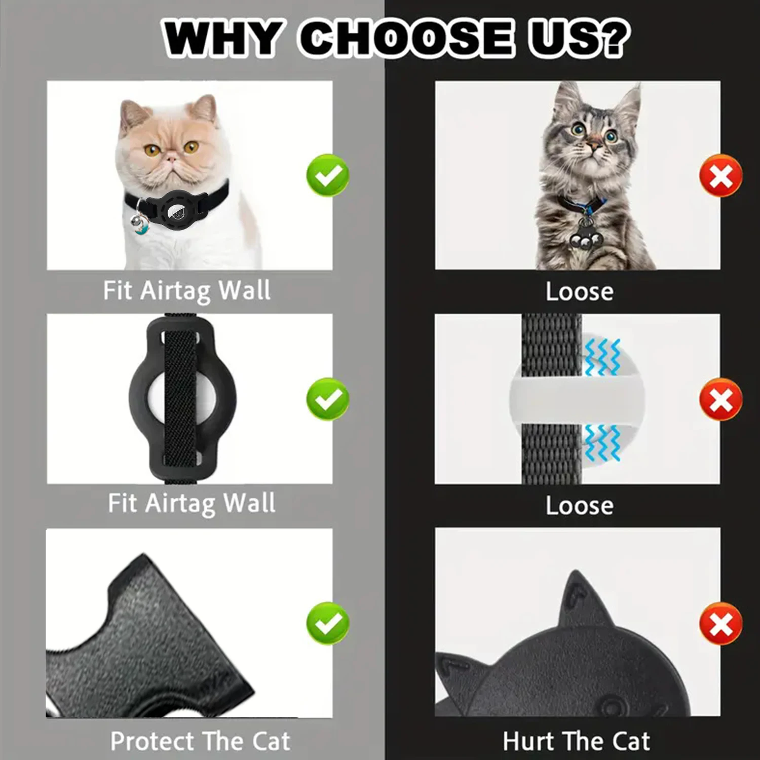 Coleira AirTag para Gatos e Cães Pequenos Elástica com Sino - Imagem 4