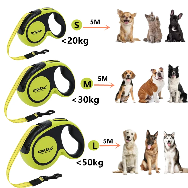 Trela Retrátil para Cães e Gatos de 5m com Alça Antiderrapante - Imagem 6