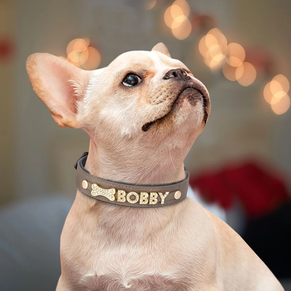 Coleira de Couro para Cães Personalizada com Nome - Image 3