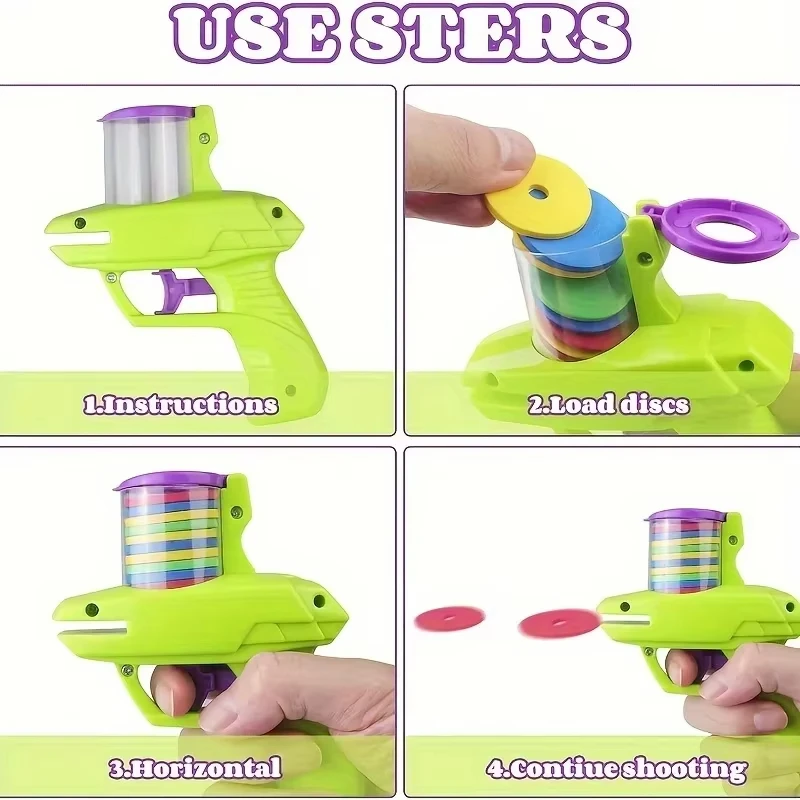 Pistola Lançadora de Frisbee para Cães e Gatos com 15 Frisbees de Espuma Reutilizáveis - Imagem 6