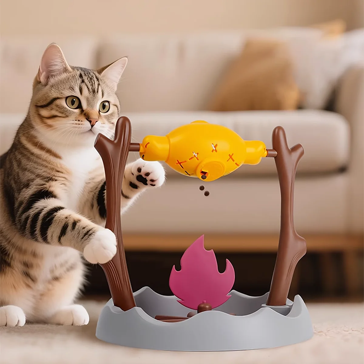 Brinquedo Interativo para Gatos Dispensador de Comida com Petiscos Ocultos - Image 4