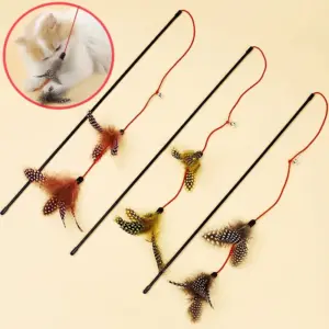 brinquedo de pena para gatos com sino