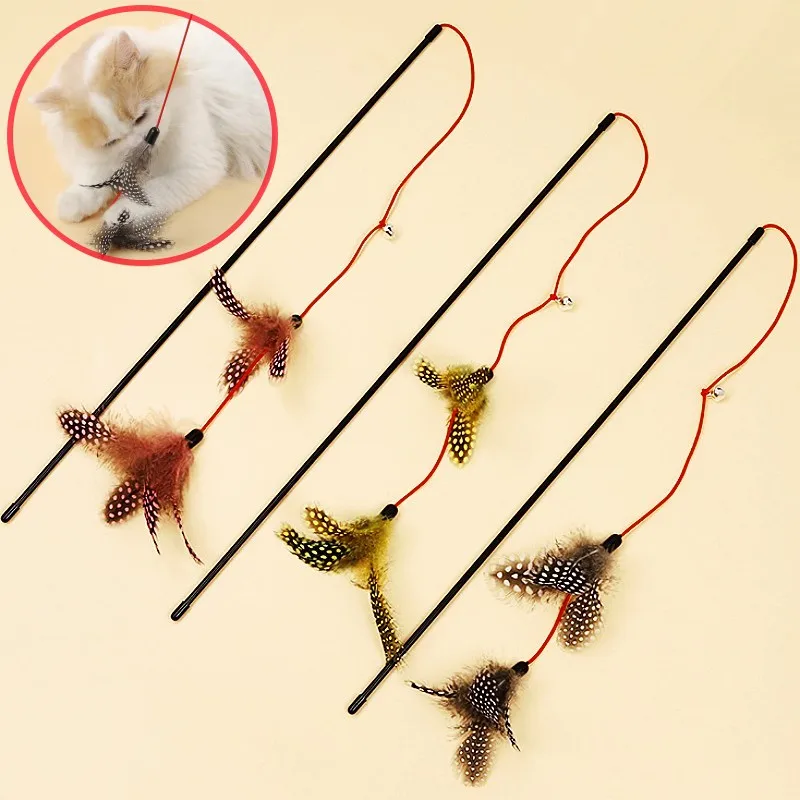 brinquedo de pena para gatos com sino