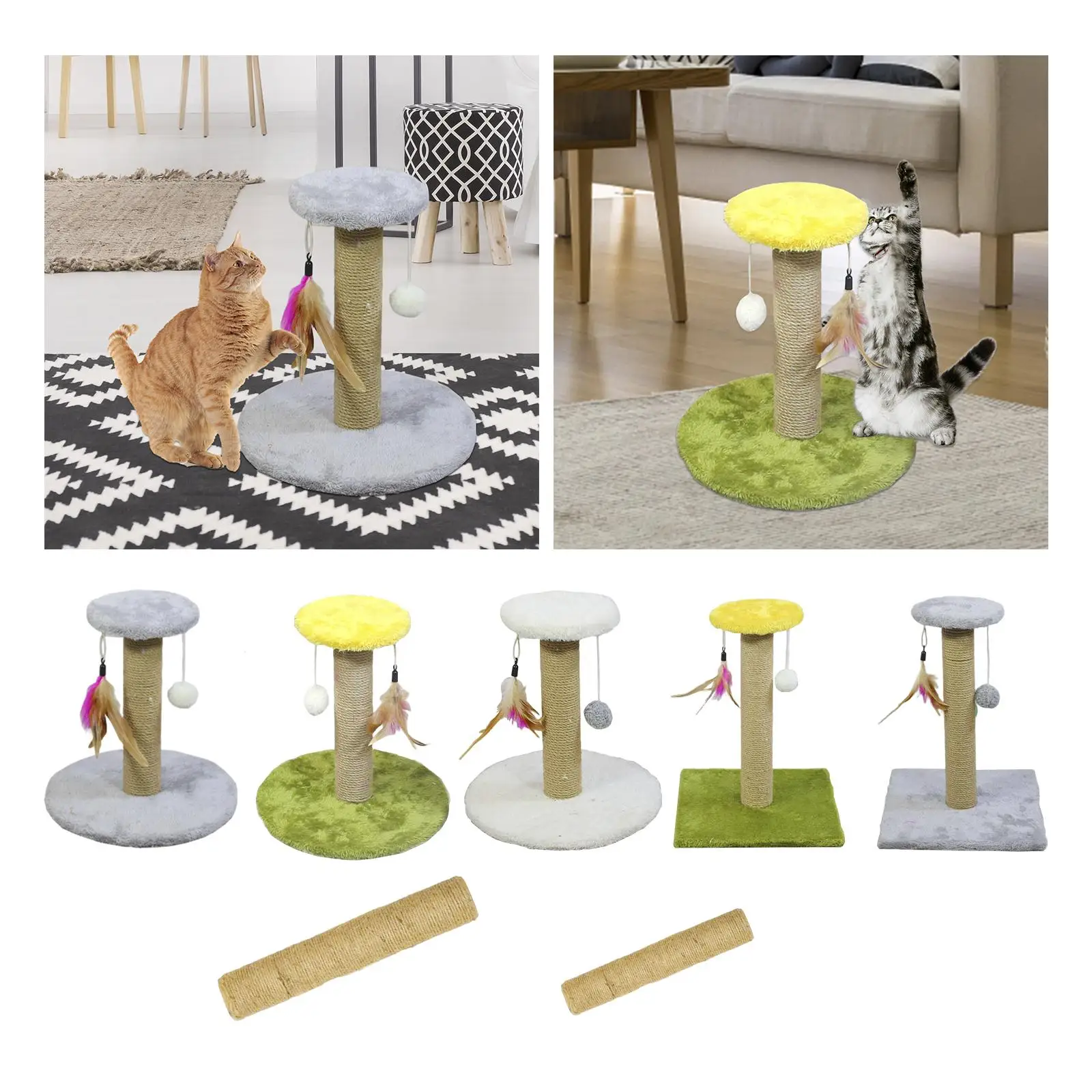 Arranhador Sisal para Gatos Pequenos com Sisal e Madeira - Imagem 4