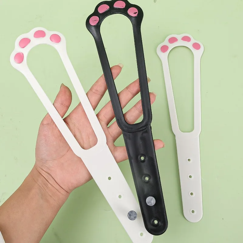 Trava de Porta Ajustável para Gatos e Cães Plástico Branco - Imagem 2