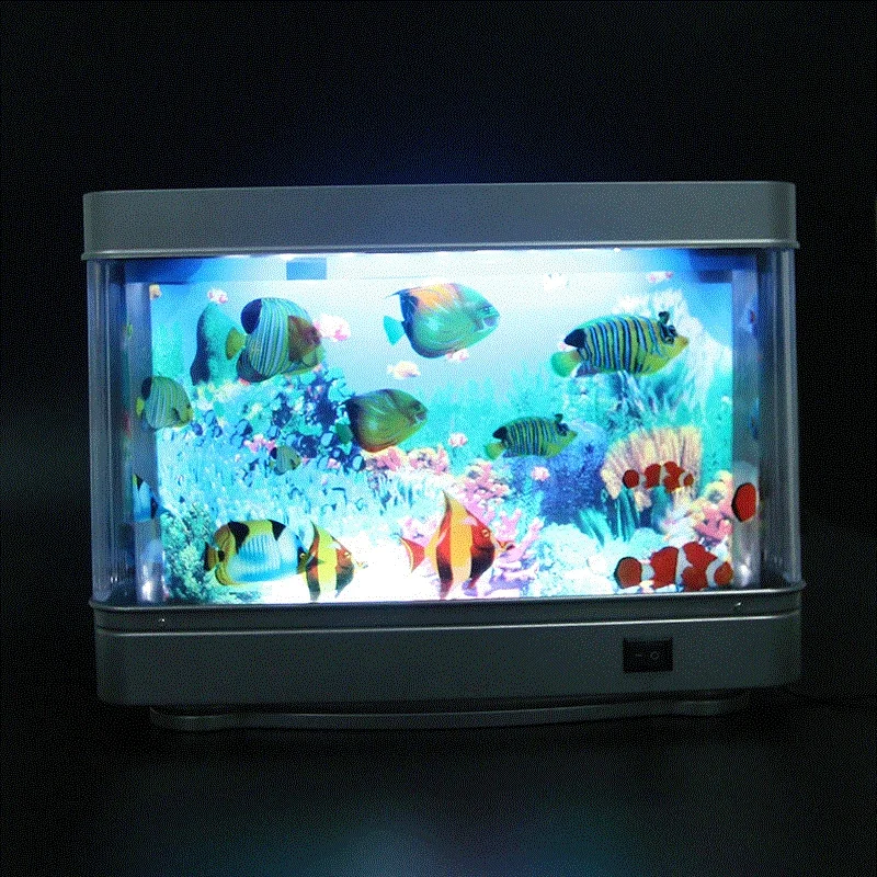 Luminária de Aquário com Golfinhos de LED 23x30x7 cm - Imagem 5