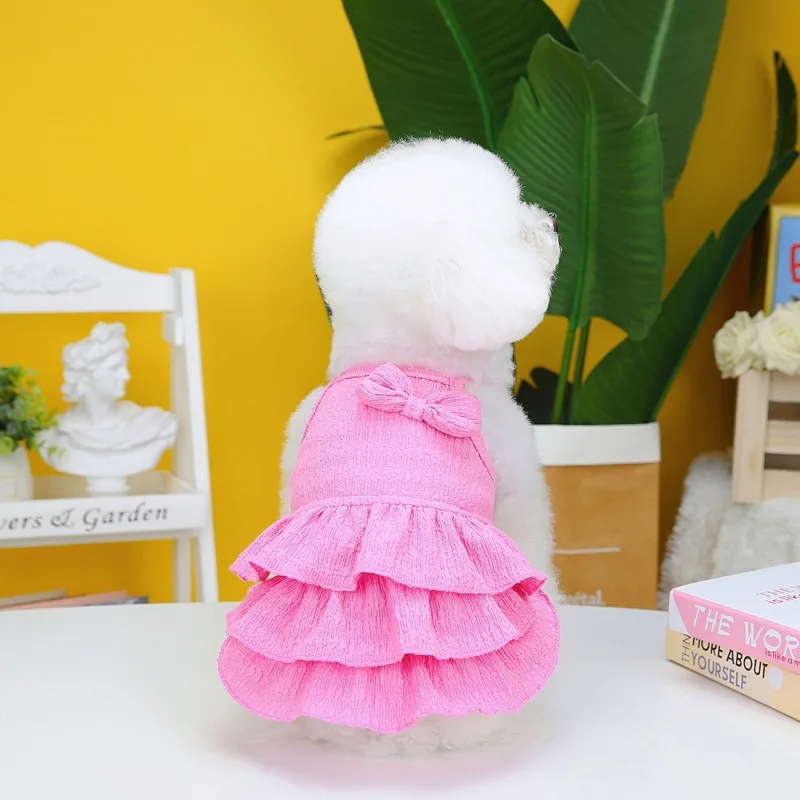 Vestido para Cães e Gatos Pequenos e Médios para Festa - Imagem 4