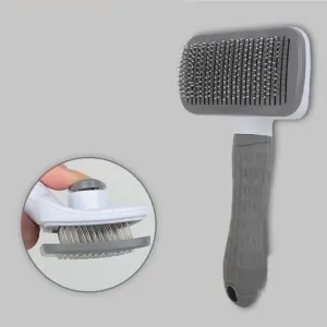 escova autolimpante para cães e gatos
