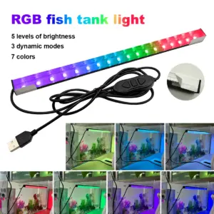 luz led rgb para aquário usb