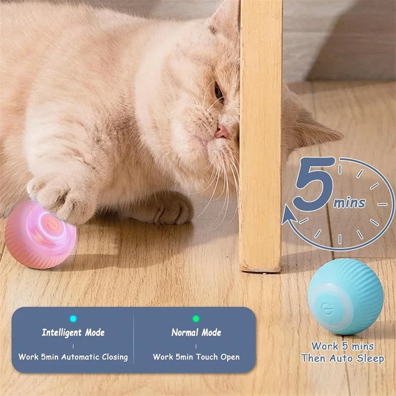 Bola Interativa para Gatos Recarregável USB Rotação 360 Graus - Image 3
