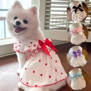 vestido de algodão para cães e gatos