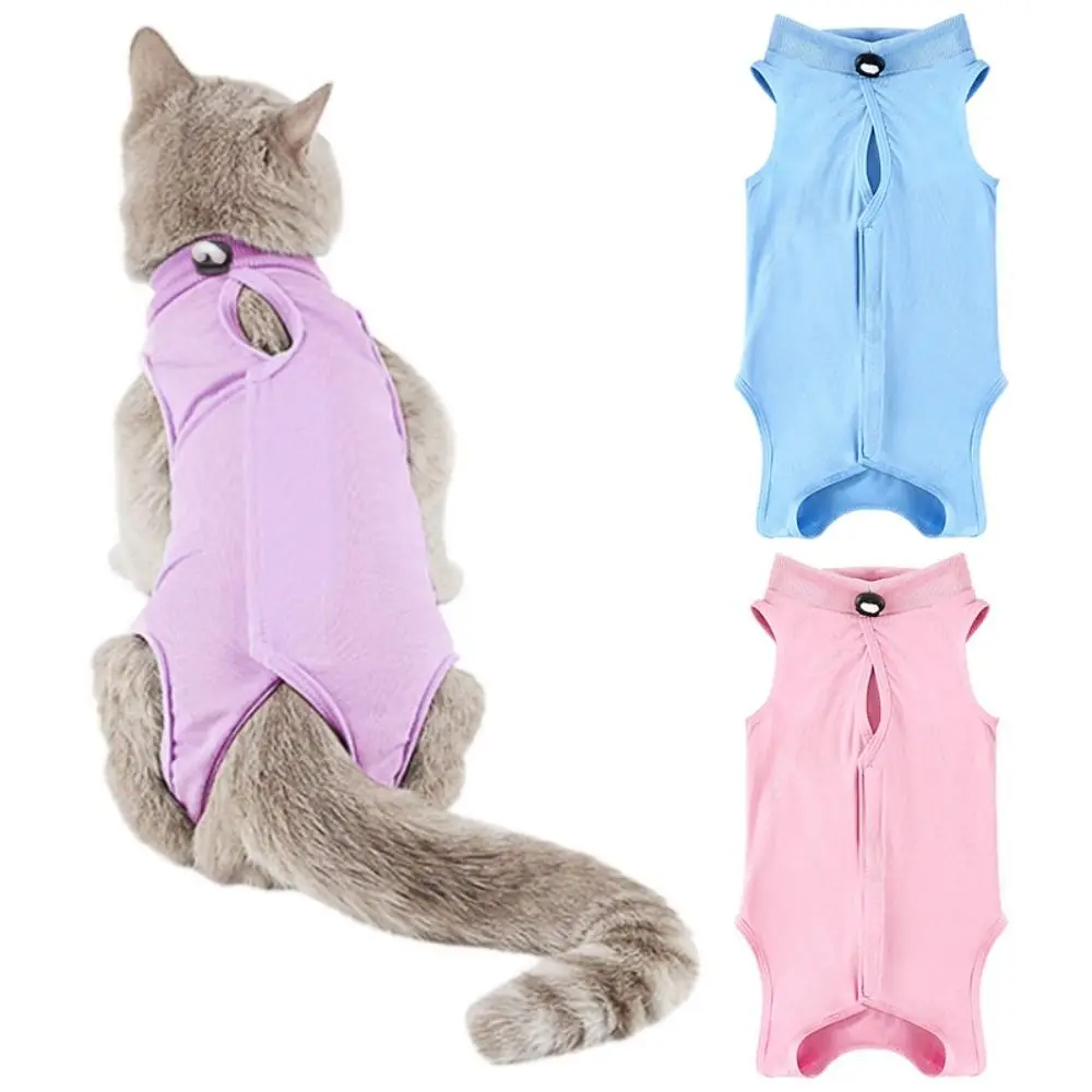 Roupa de Recuperação para Gatos de Poliéster Macio Pós-Cirúrgica - Imagem 4