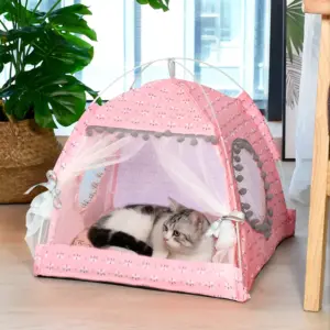 tenda semifechada para gatos e cães pequenos