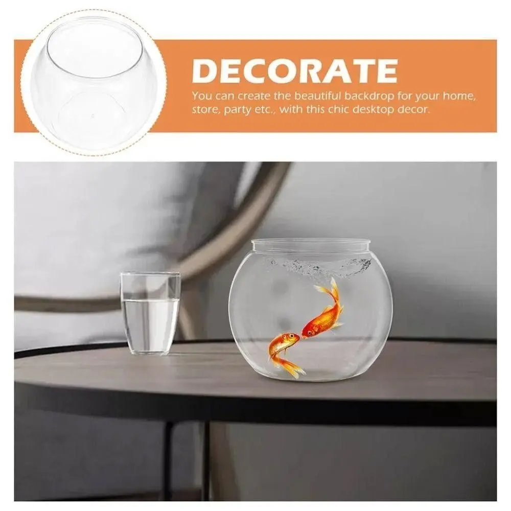 Aquário Redondo Transparente de Plástico para Peixes Pequenos - Imagem 3