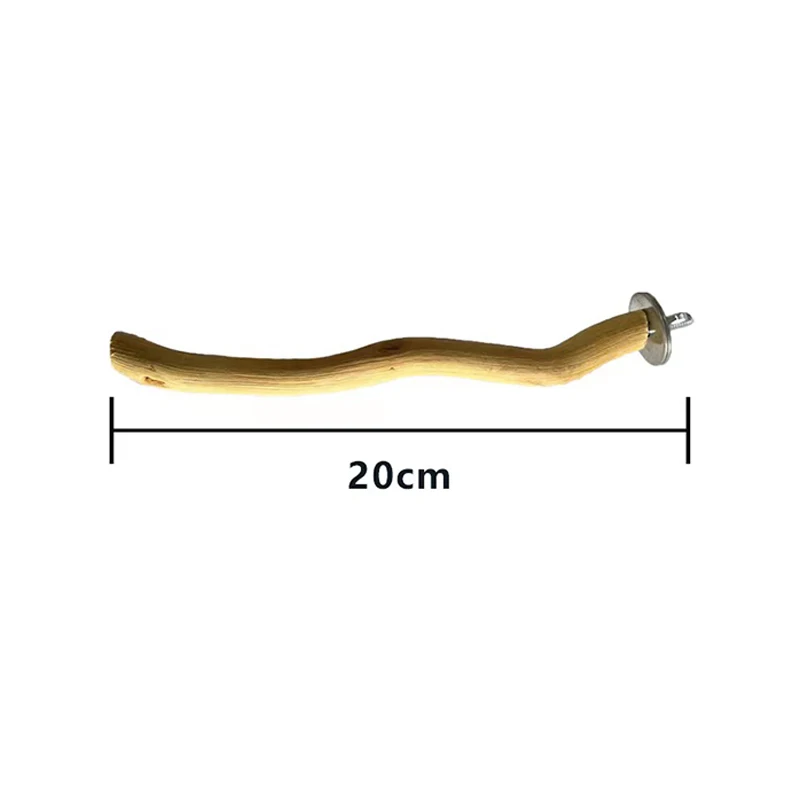 Poleiro de Madeira Natural para Pássaros com Ramo de Garfo - Imagem 6