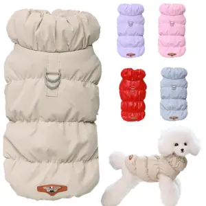 casaco acolchoado para cães de inverno