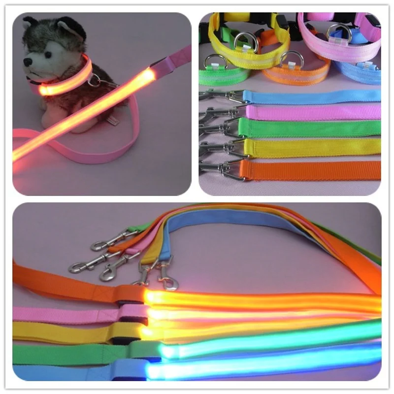 Coleira e Guia LED para Cães com Luzes Piscantes e À Prova D'Água - Image 6