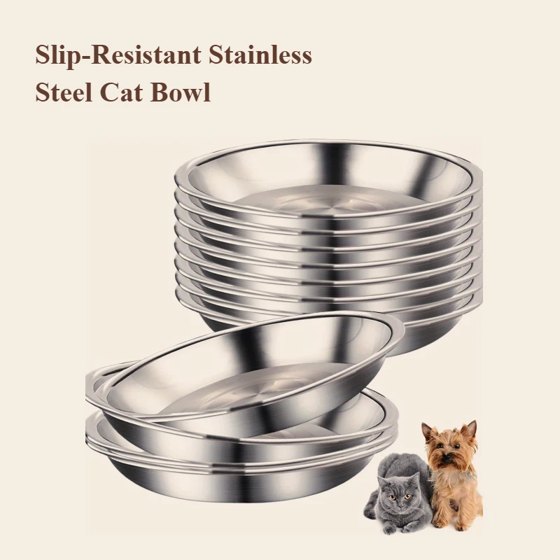Tigela Inox Antiderrapante para Gatos com Borda Angulada 15° - Imagem 2