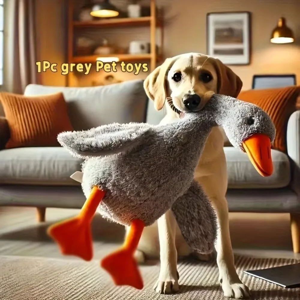 Brinquedo de Pelúcia Pato para Cães 50cm, Leve e Fácil de Carregar - Imagem 3