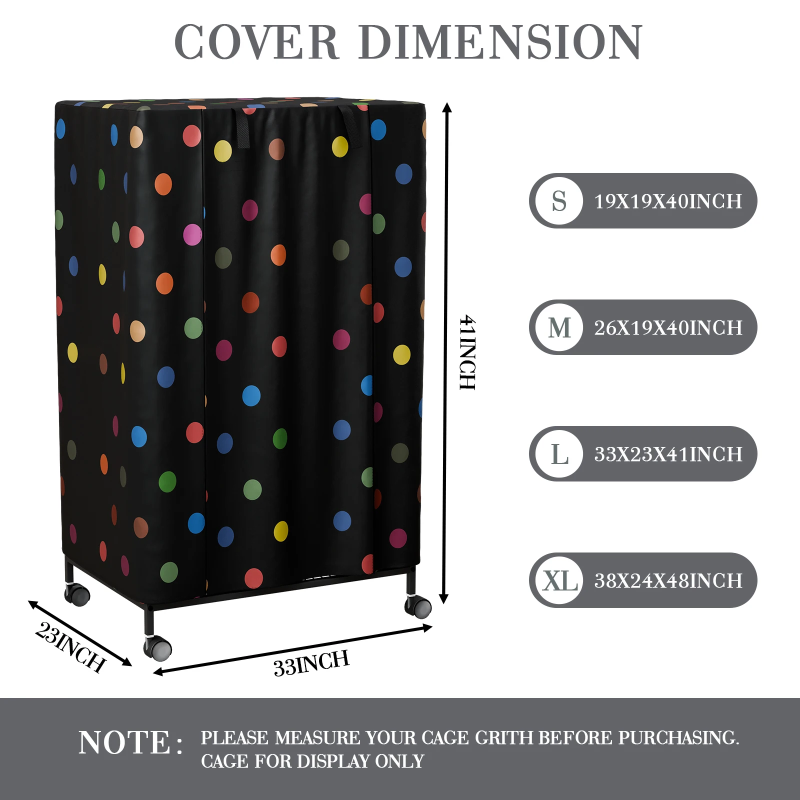 Capa para Gaiola de Pássaros com Painel de Zíper e Tecido Oxford 210D - Imagem 3