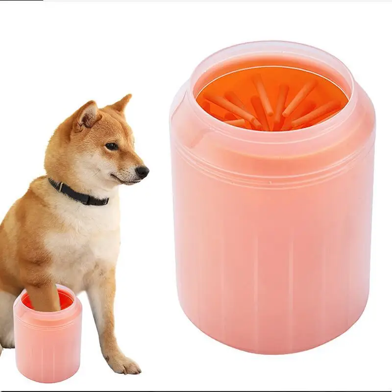 Limpador de Patas para Cães de Silicone Macio com Balde para Toalha - Imagem 3