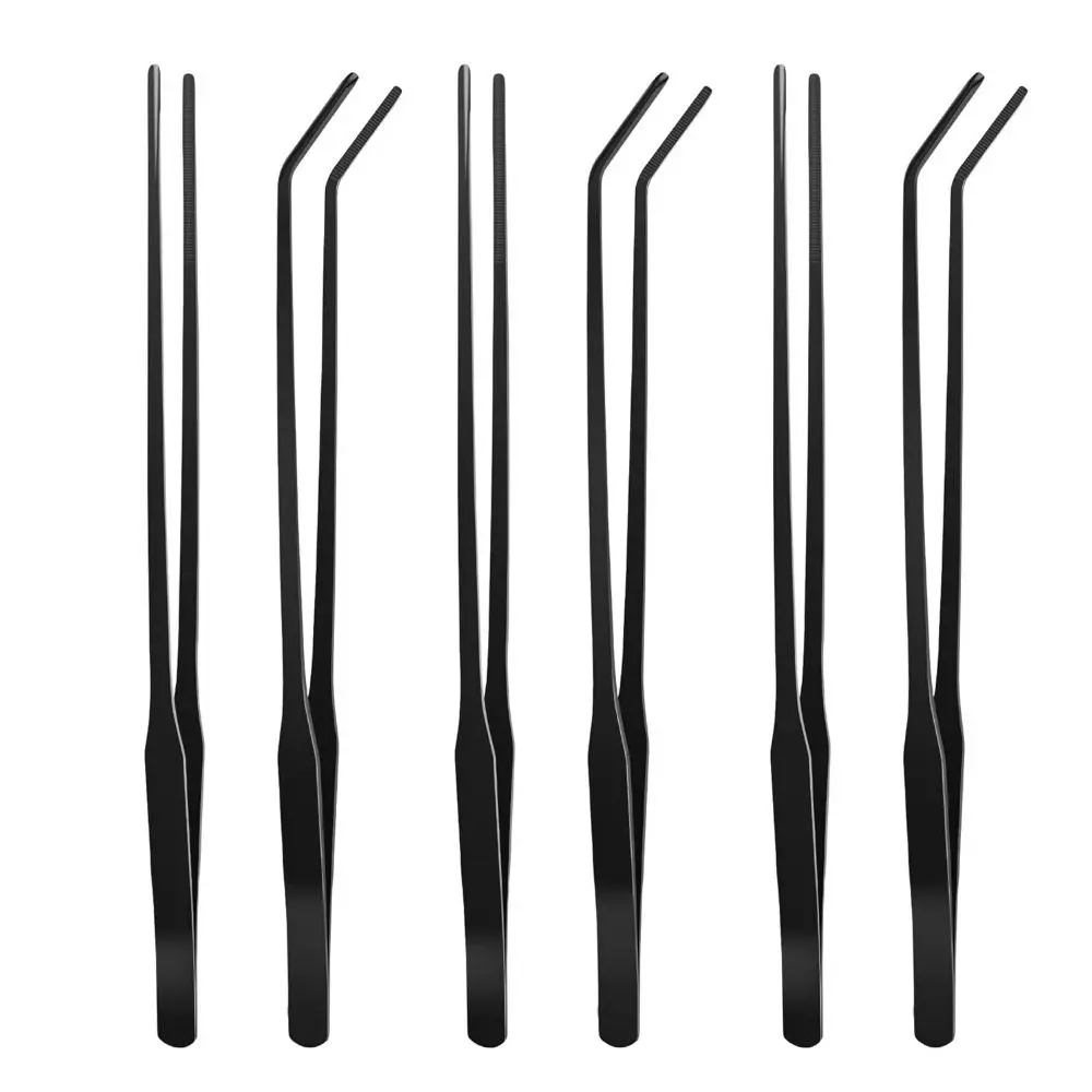 Pinça de Aço Inoxidável para Aquário 38 cm Reta com Ponta Antiderrapante - Imagem 2