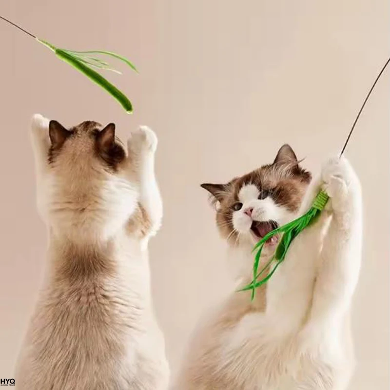 Vara Flexível para Gatos com Penas e Grama - Imagem 5