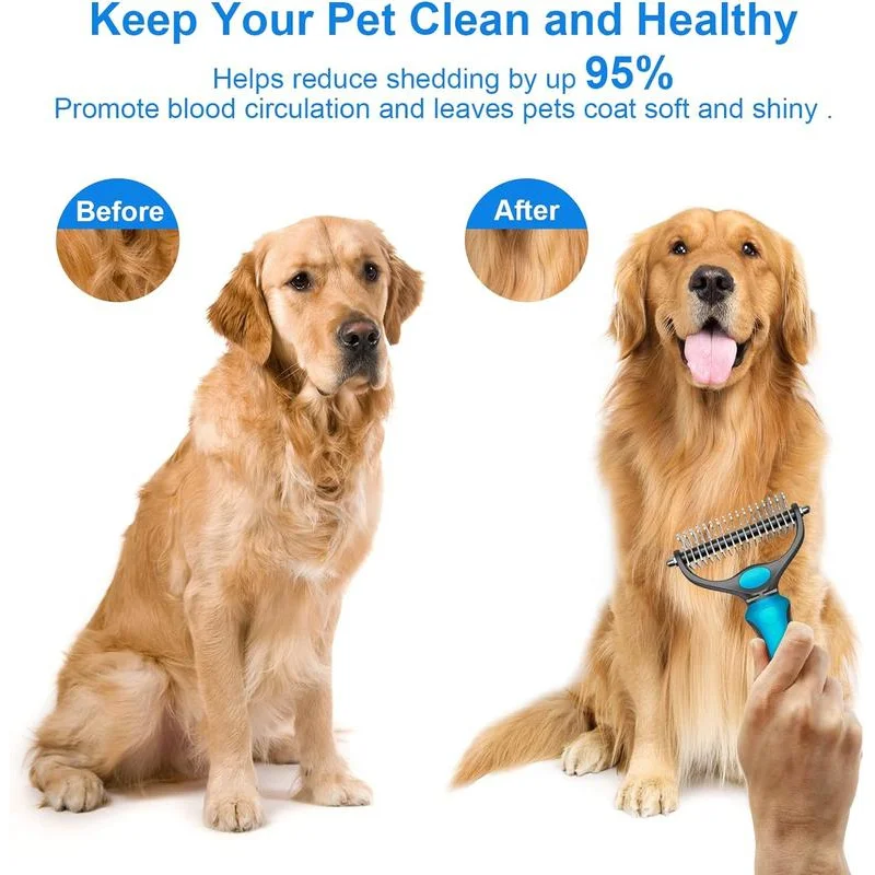 Escova 2 em 1 para Cães e Gatos de Aço Inox com Dupla Face - Imagem 4