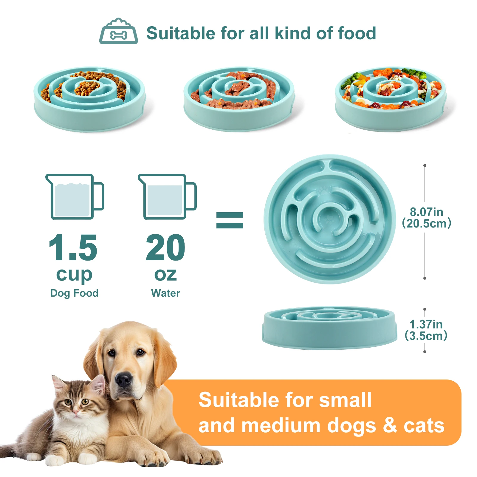 Tigela Comedouro Lento para Cães e Gatos com Base Antiderrapante - Imagem 5