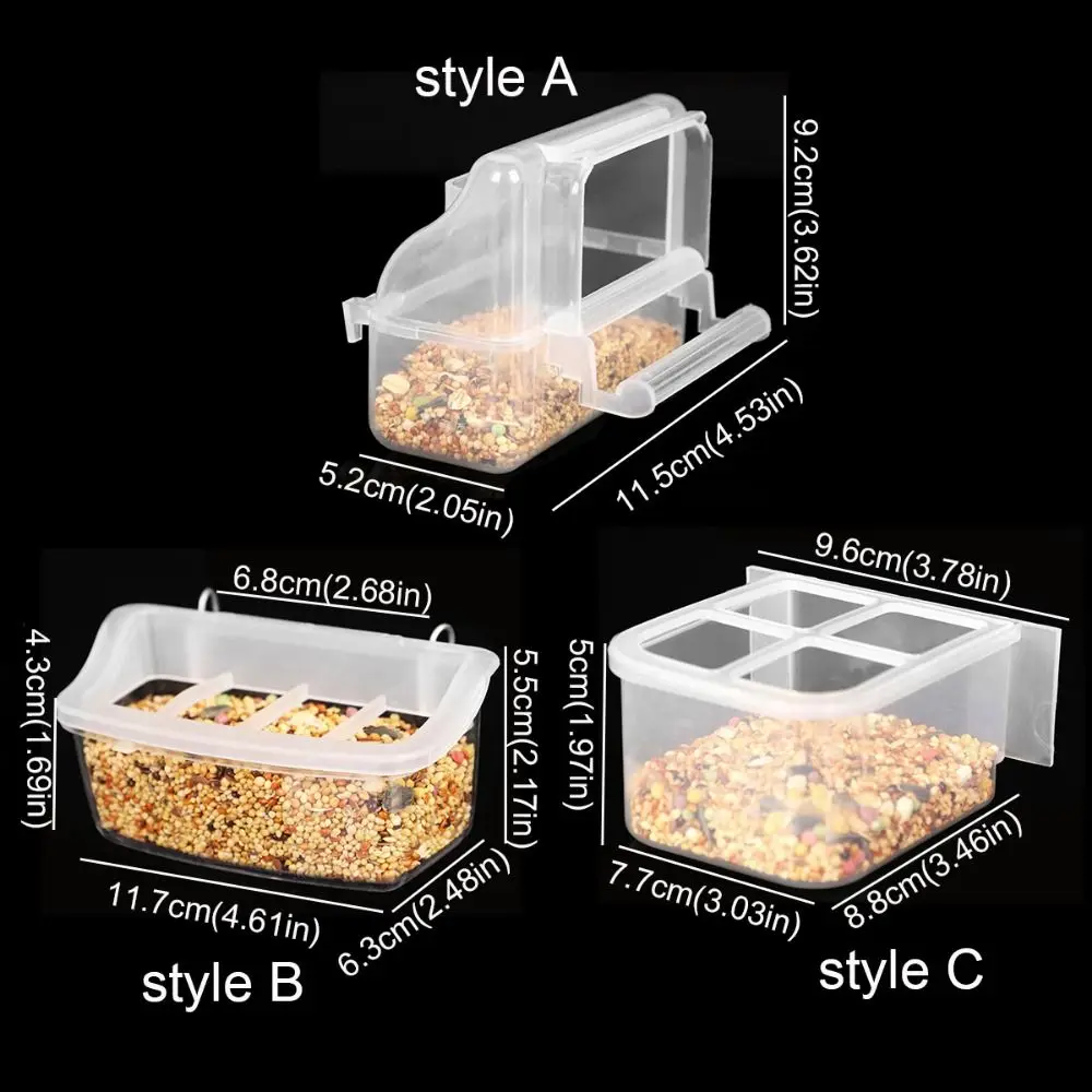Alimentador para Pássaros com Encaixe na Gaiola para Papagaios Transparente - Imagem 6