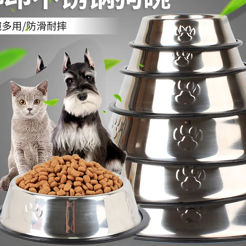 Tigela para Cães e Gatos de Aço Inoxidável com Base Antiderrapante - Imagem 6
