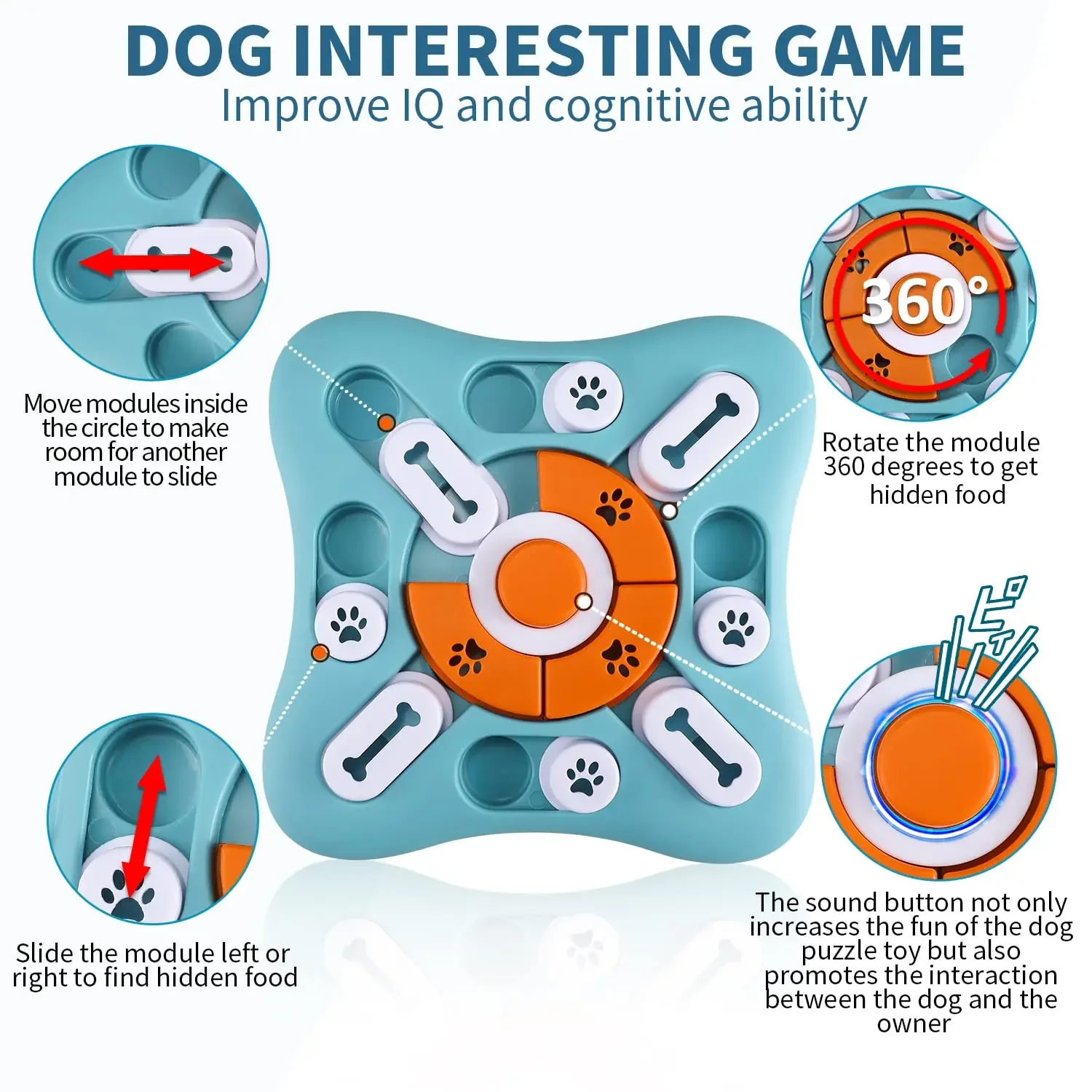 Brinquedo Quebra-Cabeça para Cães com Alimentador Lento - Imagem 3