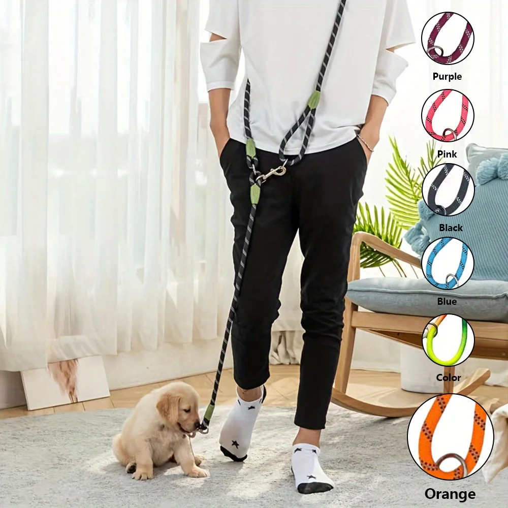 Trela Reflexiva para Cães Ajustável com Absorção de Choque - Imagem 4